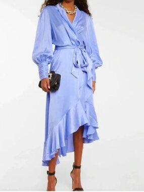Zimmermann Ruffled Silk Wrap Dress